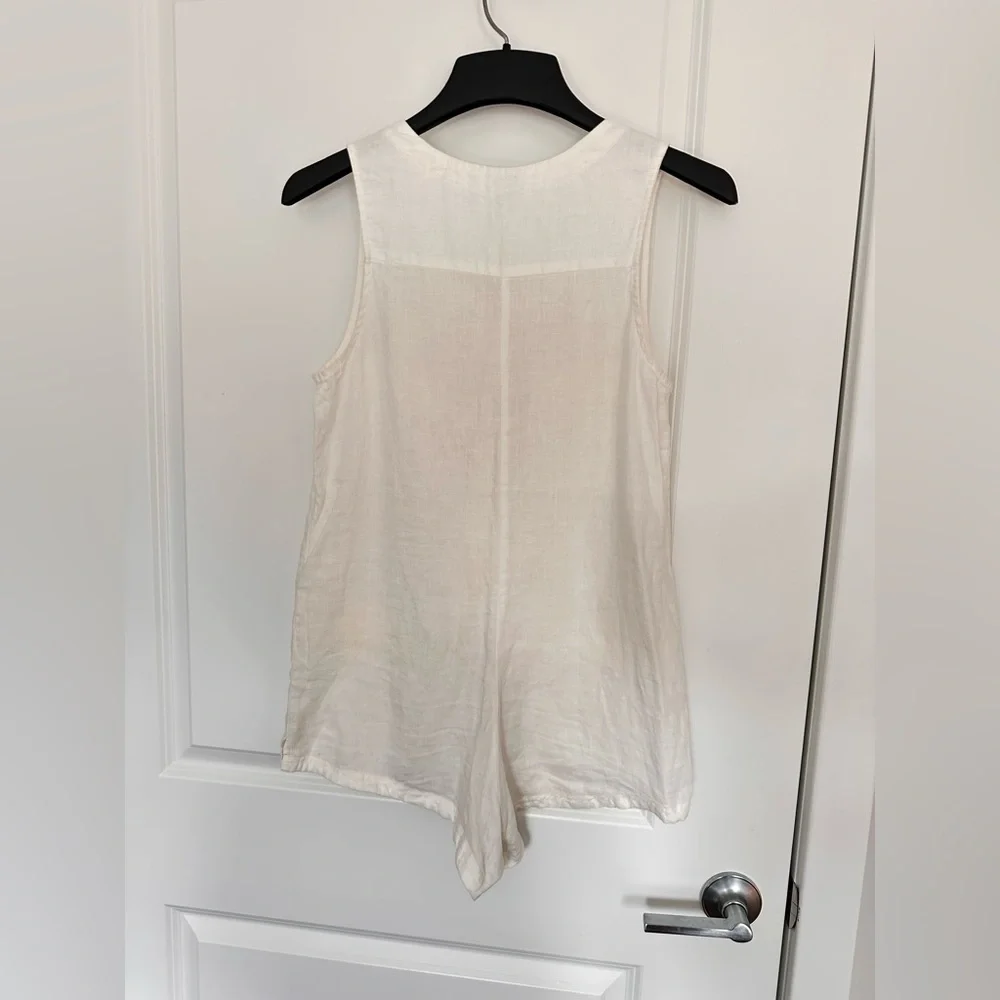 Rhythm 100% linen romper white size XS summer Revolve. Beach - Picture 10 of 11
